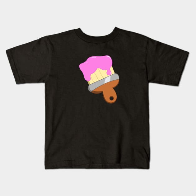 Paintbrush Kids T-Shirt by traditionation